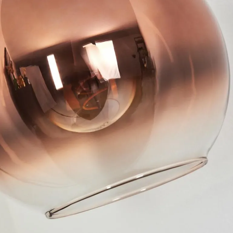 Koyoto Boule lumineuse, Lampadaire Clair, Cuivré, 1 lumière