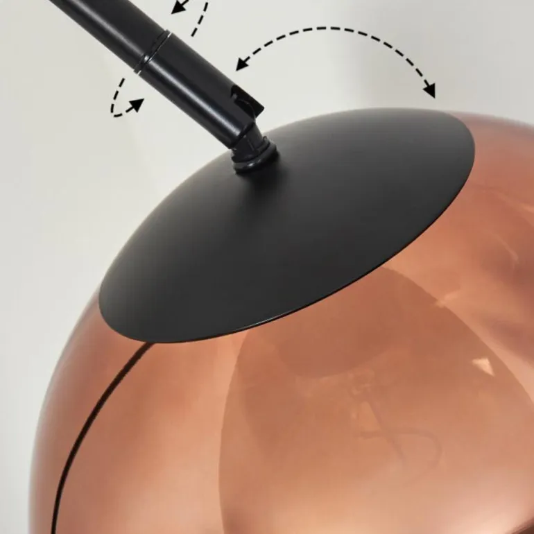 Koyoto Boule lumineuse, Lampadaire Clair, Cuivré, 1 lumière