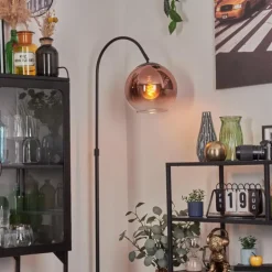 Koyoto Boule lumineuse, Lampadaire Clair, Cuivré, 1 lumière