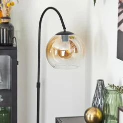 Koyoto Boule lumineuse, Lampadaire Ambre, Clair, 1 lumière