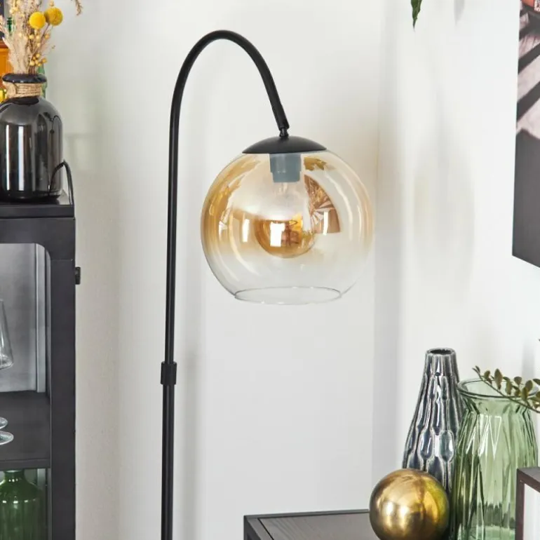 Koyoto Boule lumineuse, Lampadaire Ambre, Clair, 1 lumière