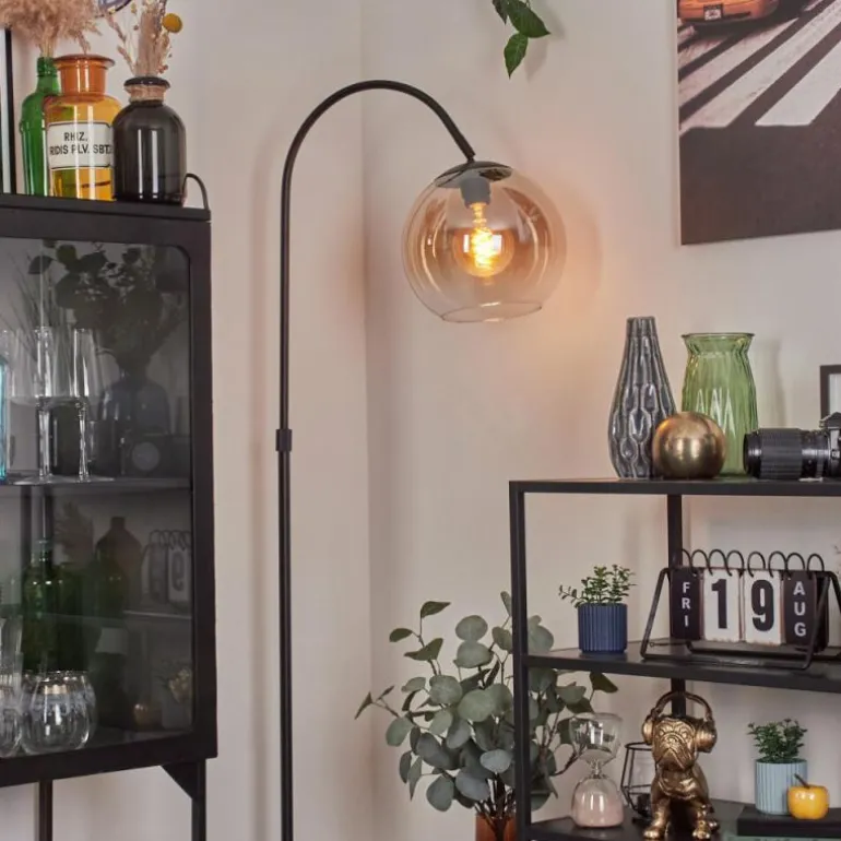 Koyoto Boule lumineuse, Lampadaire Ambre, Clair, 1 lumière
