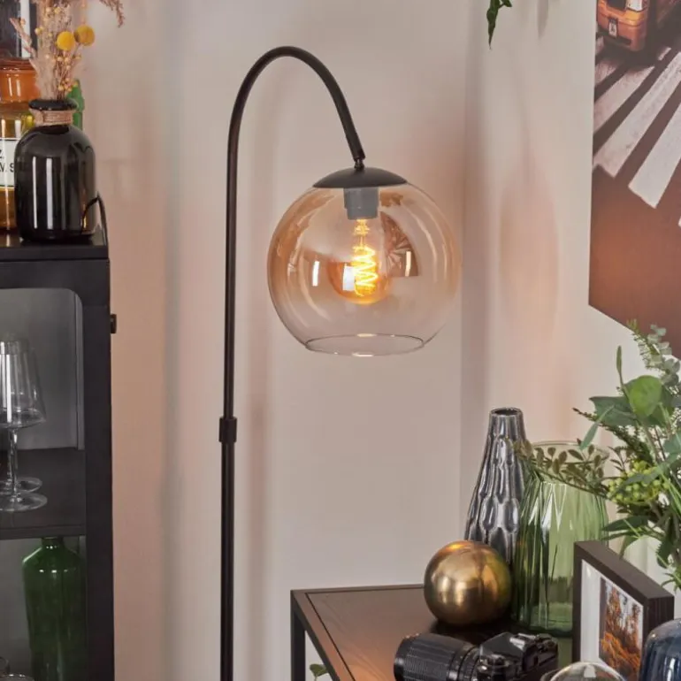 Koyoto Boule lumineuse, Lampadaire Ambre, Clair, 1 lumière