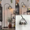 Koyoto Boule lumineuse, Lampadaire Chrome, Clair, Fumé, 1 lumière