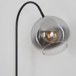 Koyoto Boule lumineuse, Lampadaire Chrome, Clair, Fumé, 1 lumière