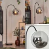 Koyoto Boule lumineuse, Lampadaire Chrome, Fumé, 1 lumière