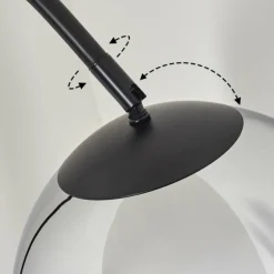 Koyoto Boule lumineuse, Lampadaire Chrome, Fumé, 1 lumière