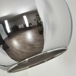 Koyoto Boule lumineuse, Lampadaire Chrome, Fumé, 1 lumière