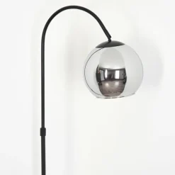 Koyoto Boule lumineuse, Lampadaire Chrome, Fumé, 1 lumière
