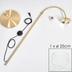 Koyoto Boule lumineuse, Lampadaire Laiton, 1 lumière