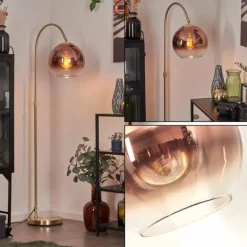 Koyoto Boule lumineuse, Lampadaire Laiton, 1 lumière