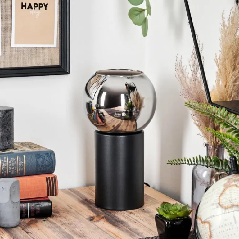 Koyoto Boule lumineuse, Lampe de bureau, Lampe à poser Chrome, Fumé, 1 lumière