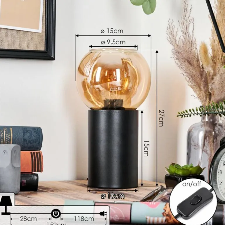 Koyoto Boule lumineuse, Lampe de bureau, Lampe à poser Ambre, 1 lumière