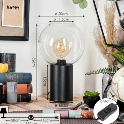 Koyoto Boule lumineuse, Lampe de bureau, Lampe à poser Clair, 1 lumière