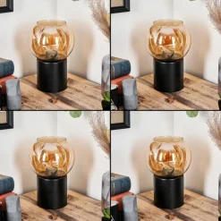 Koyoto Boule lumineuse, Lampe de bureau, Lampe à poser Ambre, 1 lumière