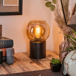 Koyoto Boule lumineuse, Lampe de bureau, Lampe à poser Ambre, 1 lumière