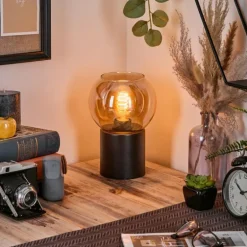 Koyoto Boule lumineuse, Lampe de bureau, Lampe à poser Ambre, 1 lumière