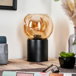 Koyoto Boule lumineuse, Lampe de bureau, Lampe à poser Ambre, 1 lumière