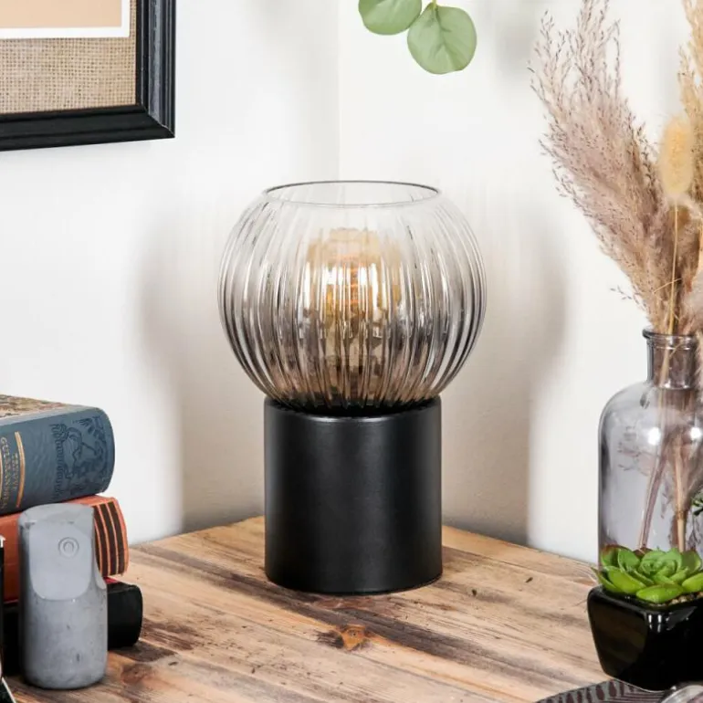 Koyoto Boule lumineuse, Lampe de bureau, Lampe à poser Clair, Fumé, 1 lumière