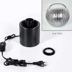 Koyoto Boule lumineuse, Lampe de bureau, Lampe à poser Clair, Fumé, 1 lumière