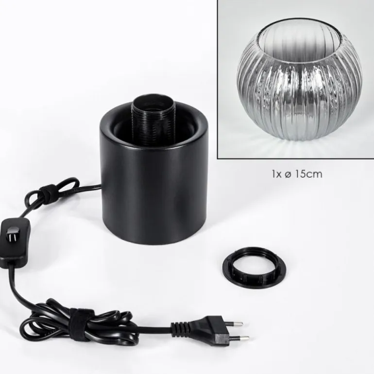 Koyoto Boule lumineuse, Lampe de bureau, Lampe à poser Clair, Fumé, 1 lumière