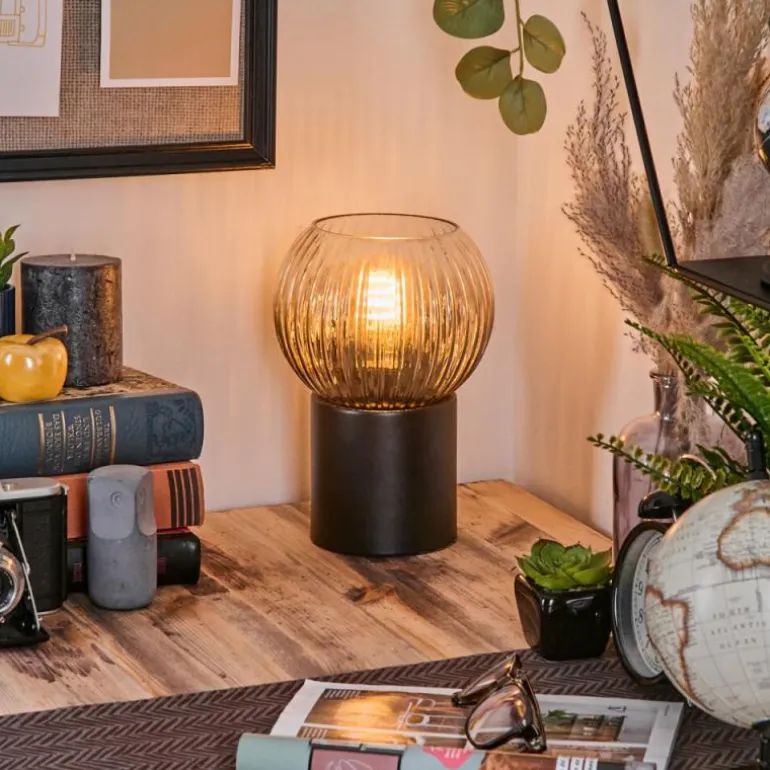 Koyoto Boule lumineuse, Lampe de bureau, Lampe à poser Clair, Fumé, 1 lumière