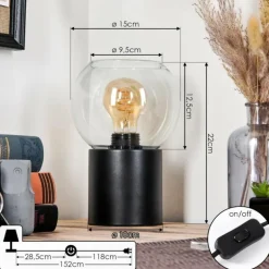 Koyoto Boule lumineuse, Lampe de bureau, Lampe à poser Clair, 1 lumière
