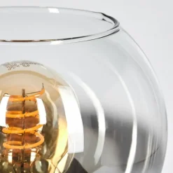 Koyoto Boule lumineuse, Lampe de bureau, Lampe à poser Chrome, Clair, Fumé, 1 lumière