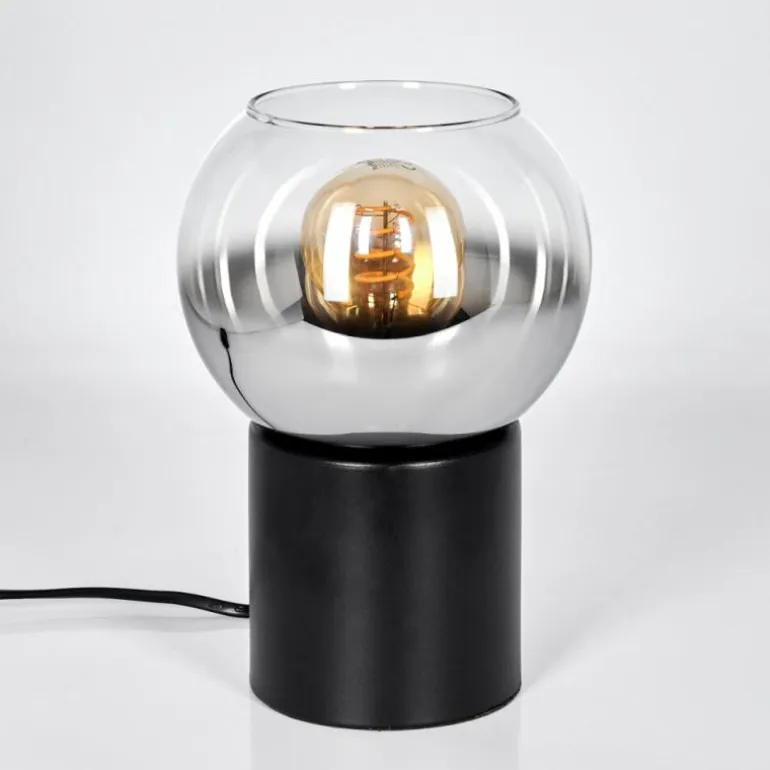 Koyoto Boule lumineuse, Lampe de bureau, Lampe à poser Chrome, Clair, Fumé, 1 lumière