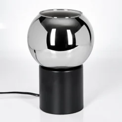 Koyoto Boule lumineuse, Lampe de bureau, Lampe à poser Chrome, Fumé, 1 lumière