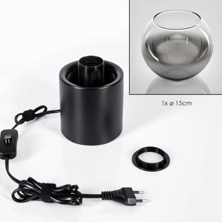 Koyoto Boule lumineuse, Lampe de bureau, Lampe à poser Clair, Fumé, 1 lumière