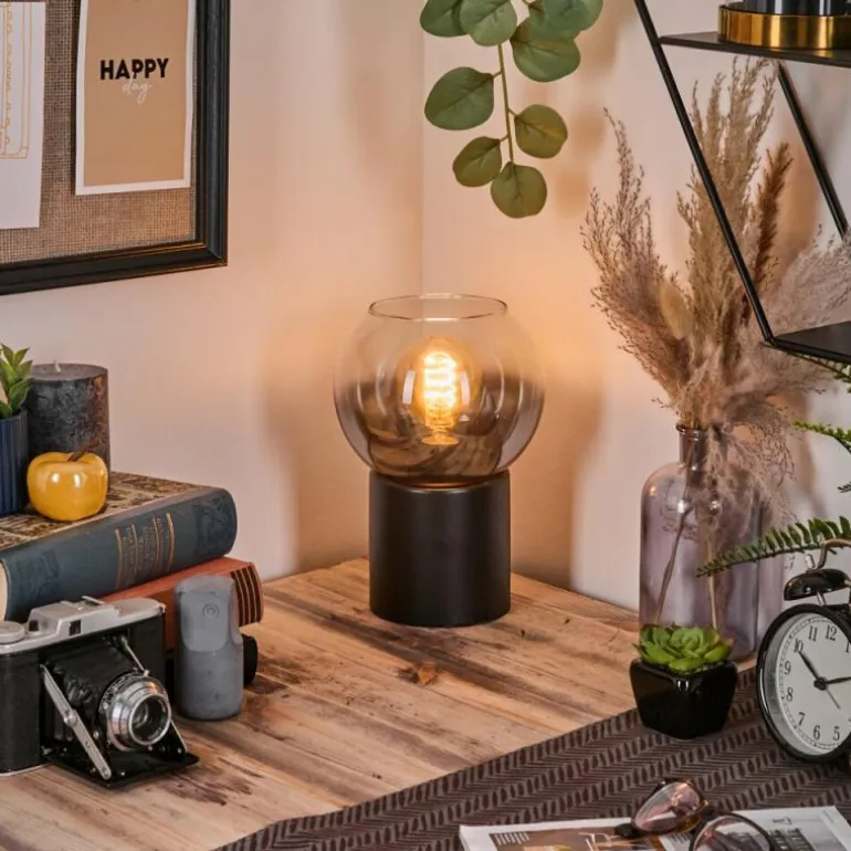 Koyoto Boule lumineuse, Lampe de bureau, Lampe à poser Clair, Fumé, 1 lumière