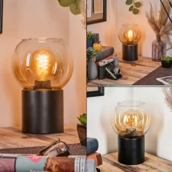 Koyoto Boule lumineuse, Lampe de bureau, Lampe à poser Ambre, Clair, 1 lumière