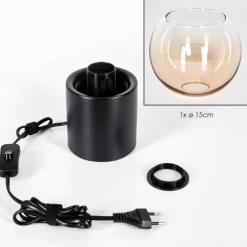 Koyoto Boule lumineuse, Lampe de bureau, Lampe à poser Ambre, Clair, 1 lumière