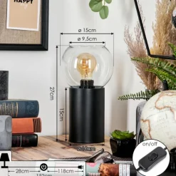 Koyoto Boule lumineuse, Lampe de bureau, Lampe à poser Clair, 1 lumière