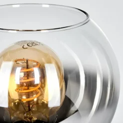 Koyoto Boule lumineuse, Lampe de bureau, Lampe à poser Chrome, Clair, Fumé, 1 lumière