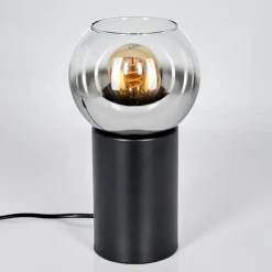 Koyoto Boule lumineuse, Lampe de bureau, Lampe à poser Chrome, Clair, Fumé, 1 lumière