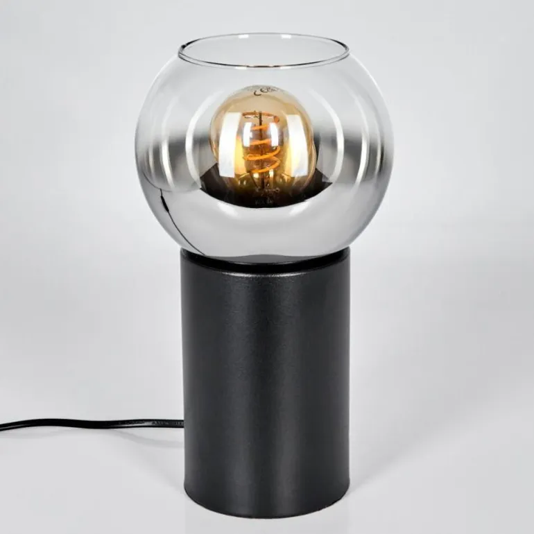Koyoto Boule lumineuse, Lampe de bureau, Lampe à poser Chrome, Clair, Fumé, 1 lumière