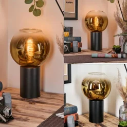 Koyoto Boule lumineuse, Lampe de bureau, Lampe à poser Or, Clair, 1 lumière