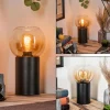 Koyoto Boule lumineuse, Lampe de bureau, Lampe à poser Ambre, Clair, 1 lumière