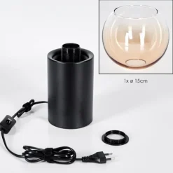 Koyoto Boule lumineuse, Lampe de bureau, Lampe à poser Ambre, Clair, 1 lumière