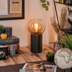 Koyoto Boule lumineuse, Lampe de bureau, Lampe à poser Ambre, Clair, 1 lumière