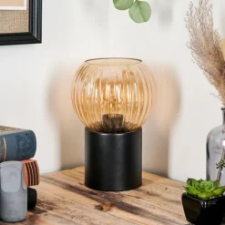 Koyoto Boule lumineuse, Lampe de bureau, Lampe à poser Ambre, 1 lumière