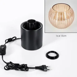 Koyoto Boule lumineuse, Lampe de bureau, Lampe à poser Ambre, 1 lumière