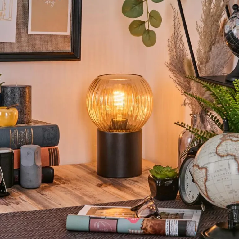 Koyoto Boule lumineuse, Lampe de bureau, Lampe à poser Ambre, 1 lumière