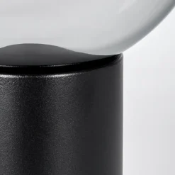 Koyoto Boule lumineuse, Lampe de bureau, Lampe à poser Chrome, Clair, Fumé, 1 lumière