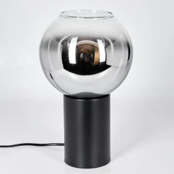 Koyoto Boule lumineuse, Lampe de bureau, Lampe à poser Chrome, Clair, Fumé, 1 lumière