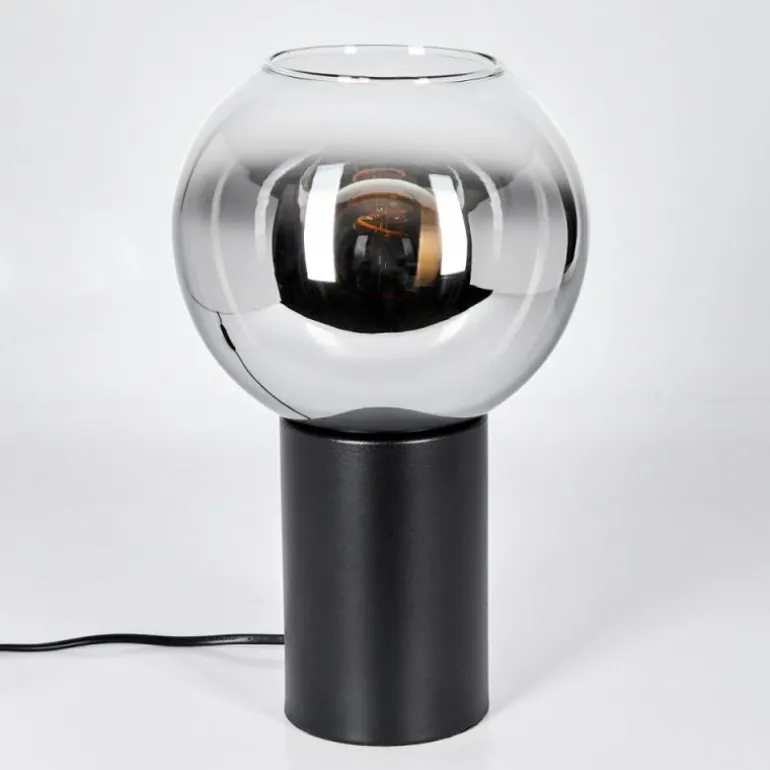 Koyoto Boule lumineuse, Lampe de bureau, Lampe à poser Chrome, Clair, Fumé, 1 lumière