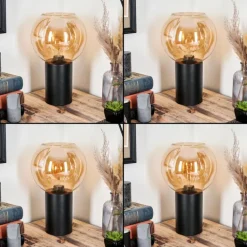 Koyoto Boule lumineuse, Lampe de bureau, Lampe à poser Ambre, 1 lumière