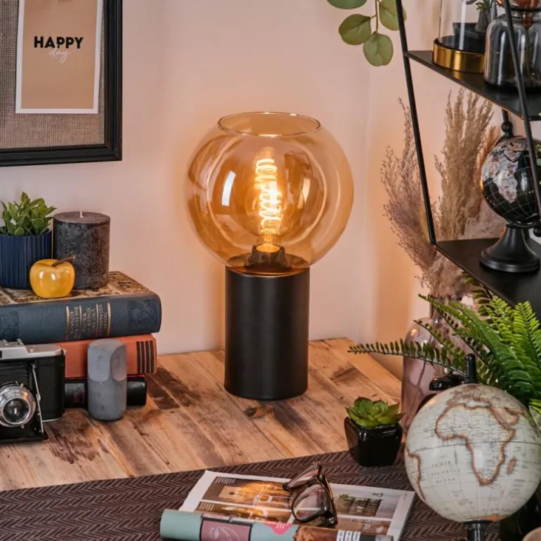Koyoto Boule lumineuse, Lampe de bureau, Lampe à poser Ambre, 1 lumière